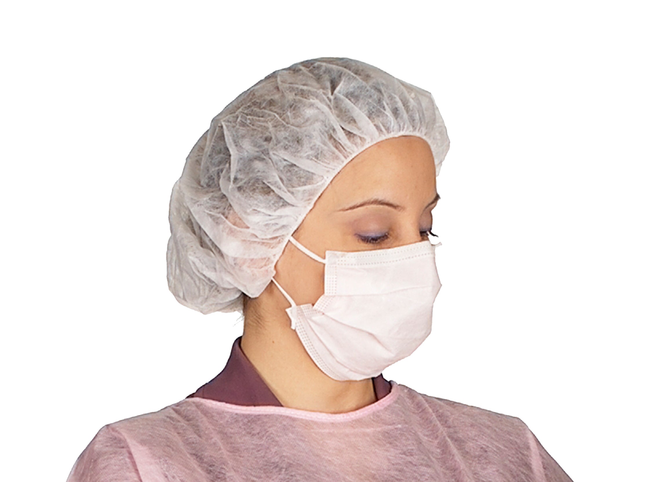 CliniEco Medical Bouffant Caps — 24-inch, Non-Woven, 100-Pack