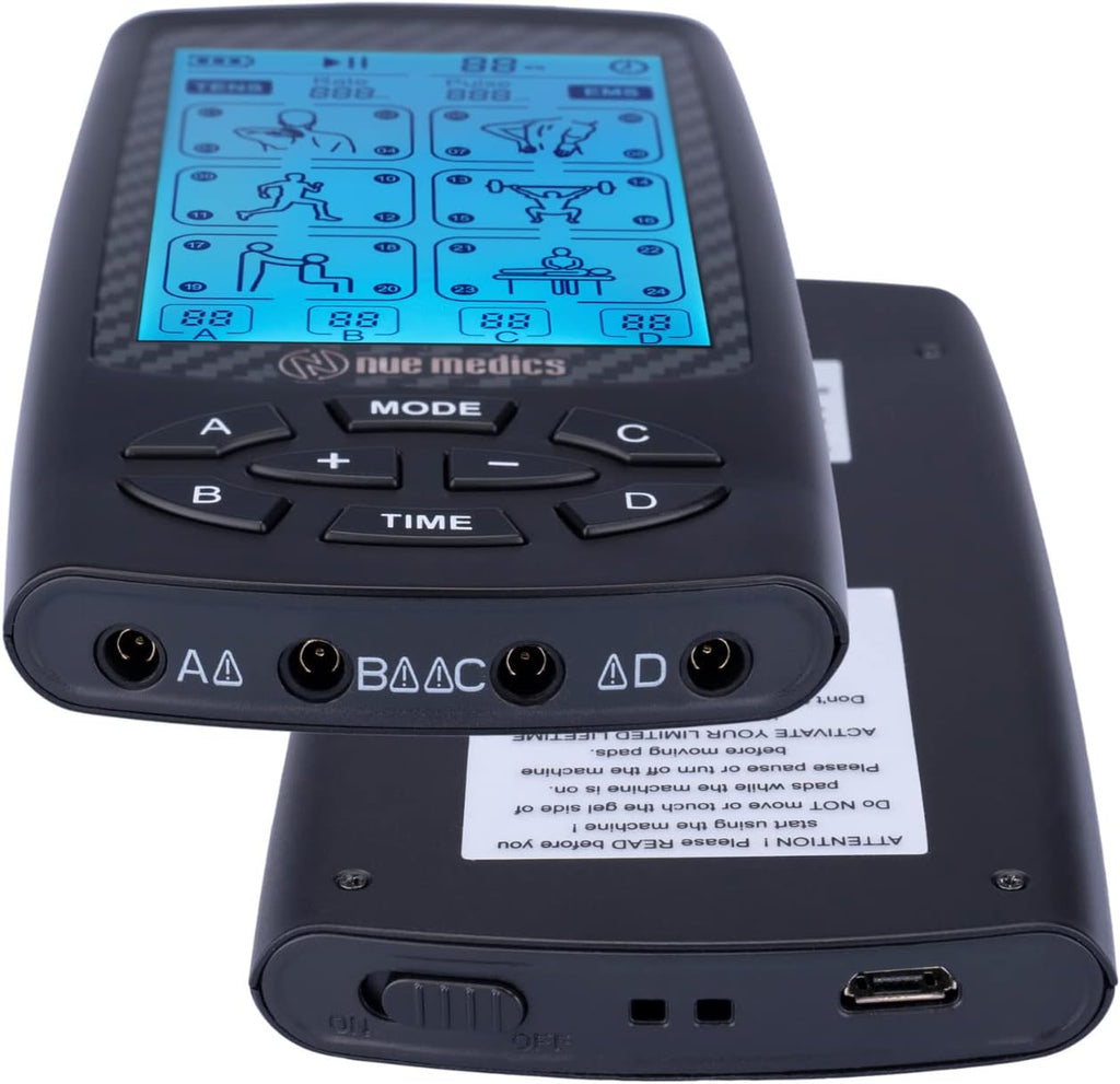 EcoSource TENS Unit 4-Channel — 24-Mode Dual Channel Pain Re