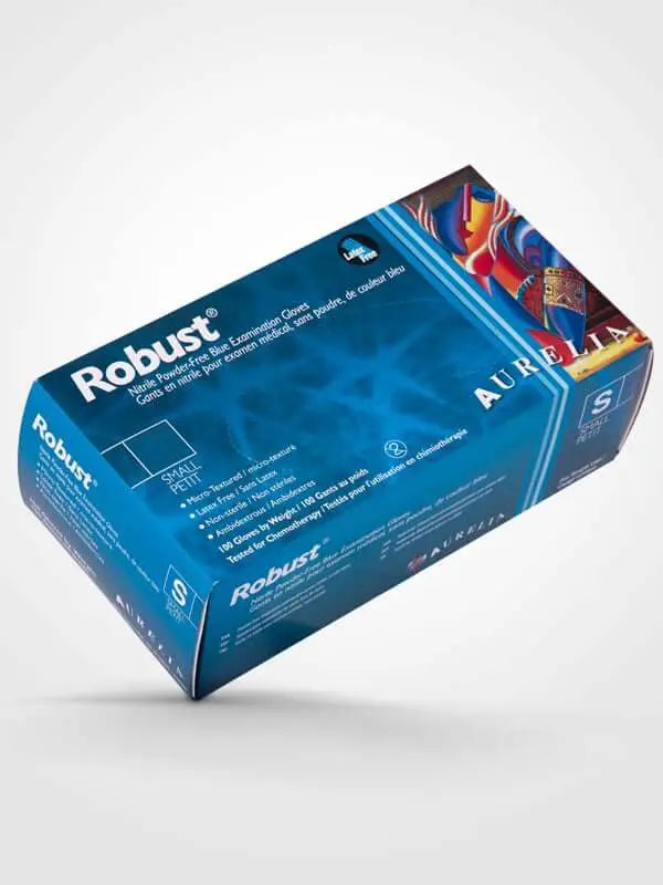 Aurelia 4.5 mil nitrile exam gloves — medical grade, blue (product photo 5)