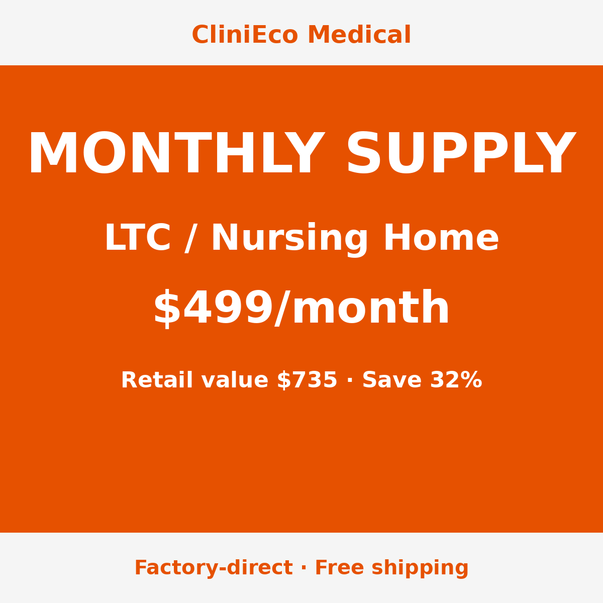 CliniEco LTC Monthly Supply — $499/month