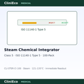 CliniEco Steam Chemical Integrator — Class 5, ISO 11140-1 Type 5, 100-Pack | MDEL #35334