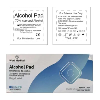 CliniEco Medical Alcohol Prep Pads — 70% Isopropyl, 200-Pack