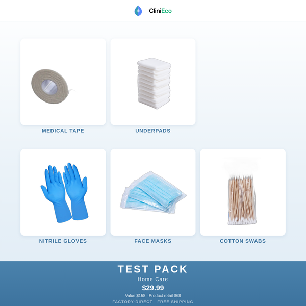 CliniEco Home Care Test Pack — $29.99 (Value $175)