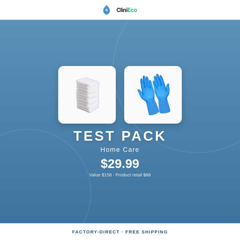 CliniEco Home Care Test Pack — $29.99 (Value $175)