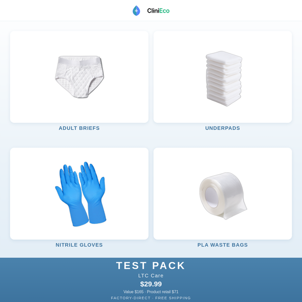 CliniEco LTC Test Pack — $29.99 (Value $175)