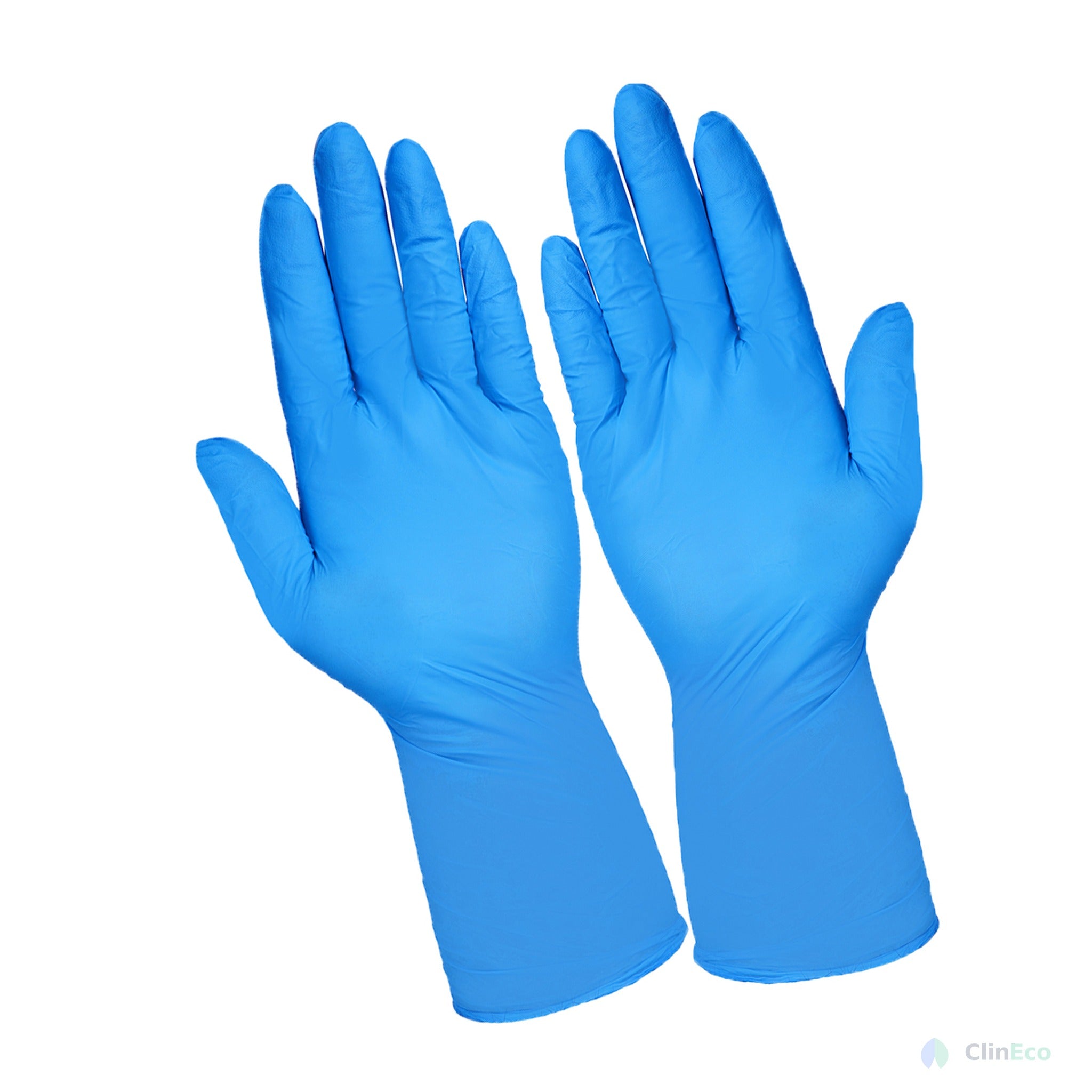 CliniEco Medical Nitrile Gloves — 4mil Standard, Blue, Powder-Free, 100-Pack