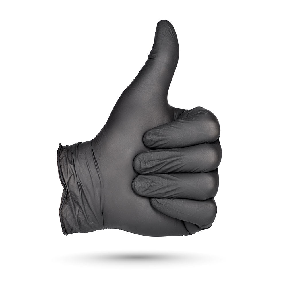CliniEco Medical Nitrile Gloves — 6mil Heavy-Duty, Black, 100-Pack