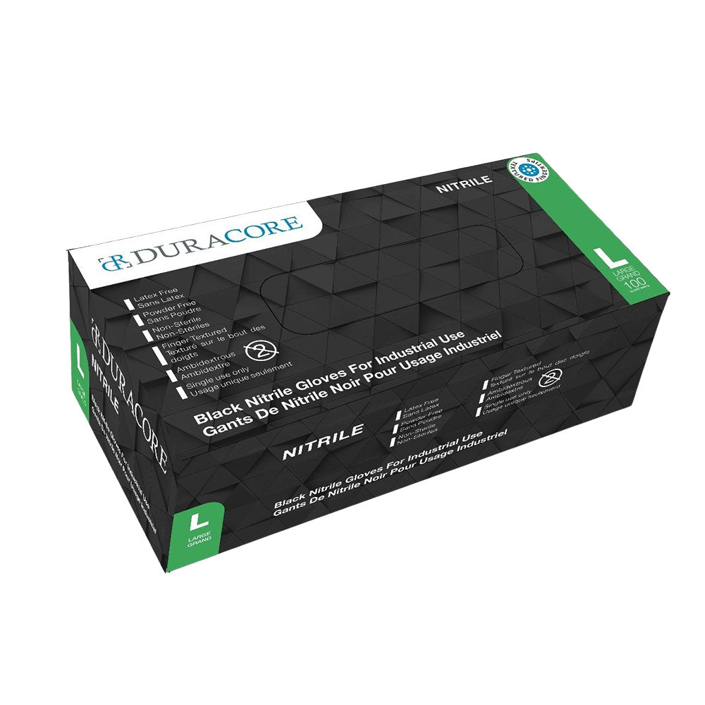 CliniEco Medical Nitrile Gloves — 6mil Heavy-Duty, Black, 100-Pack - Image 3