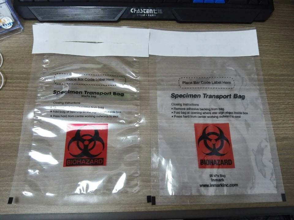 CliniEco Medical Specimen Bags — 6×9-Inch, 95kPa Certified, Leak-Proof, 100-Pack