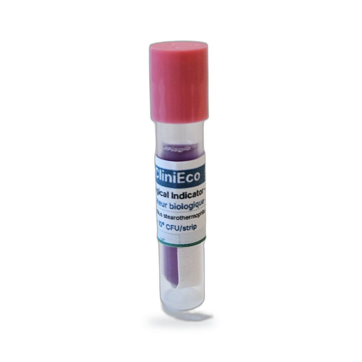 24-hour biological indicator — side view of a single indicator