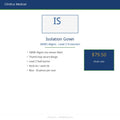 CliniEco Medical Isolation Gown — SMMS 40gsm Level 2 Protection, 50-Pack