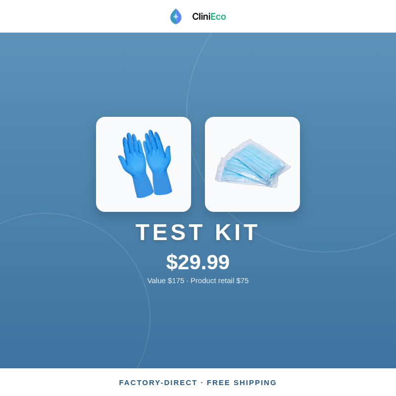 CliniEco Starter Test Kit — $29.99 (Value $175)