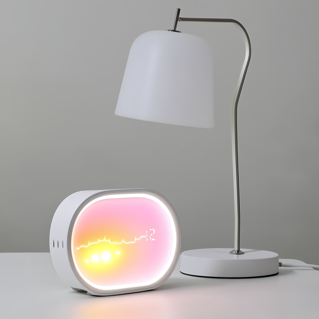 CliniEco Wake-Up Light - Sunrise Alarm Clock with 7 Color LED